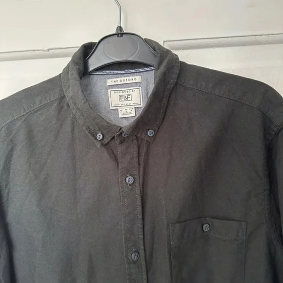 F&f Black shirt size M Oxford style - Picture 3 of 9